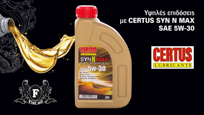 Υψηλές επιδόσεις με CERTUS SYN N MAX SAE 5W-30 από την Floroil 